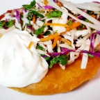Chicken,Cheese And Hatch Chili Pupusas W/ Red Sauce And Salvadoran Slaw